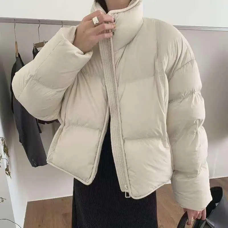 

Сверхлегкое или пуховое пальто Jaet Du, пуховое пальто с воротником-стойкой, зимнее новое модное женское пальто небольшого размера