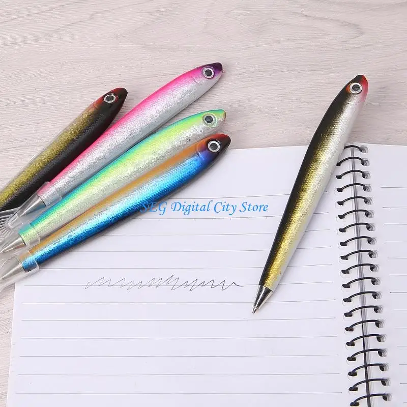U75B Fish-like Writing Pen Black/Blue Pocket Size for Restaurant Office School