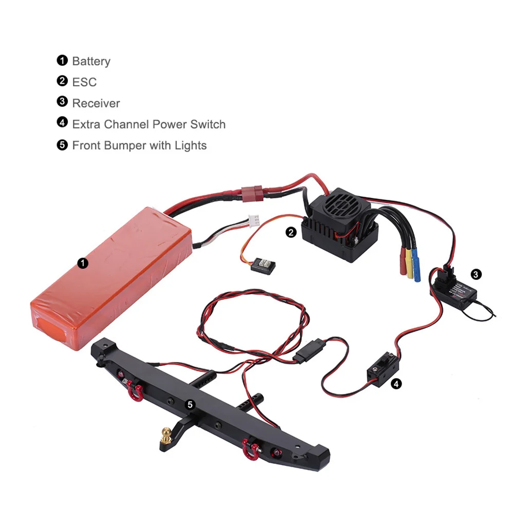 HPXGRC 1 Stück 4 x AA Batteriehalter Empfänger Power Box/Ein/Aus-Schalter mit Futaba/JR/JST-Stecker für RC Flugzeug Auto Boot DIY