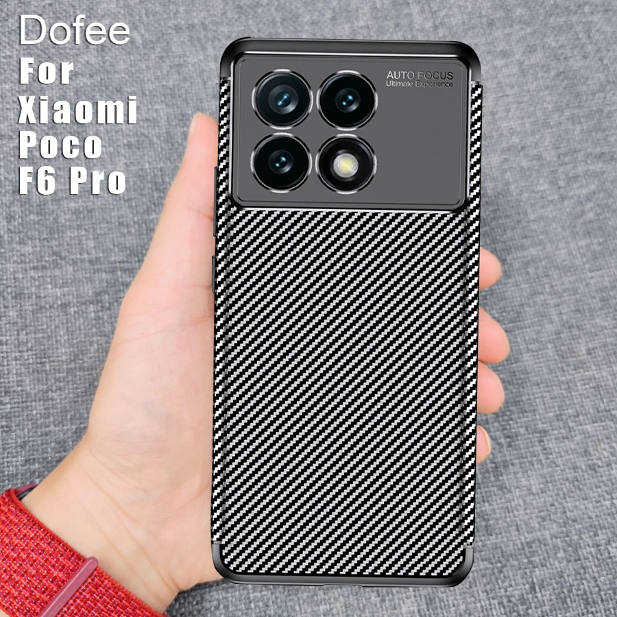 Dofee for Xiaomi Poco F6 Pro 5G Case JKC 360 soft matte airbags full Camera Protection TPU Frame Back Cover