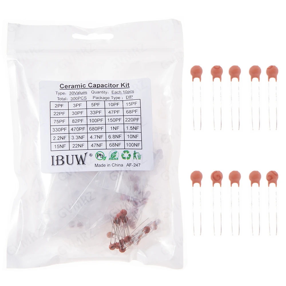 300PCS 960PCS 3600PCS Ceramic Capacitors Kit Electronic Components Package Capacitor Assorted Samples Diy Kit