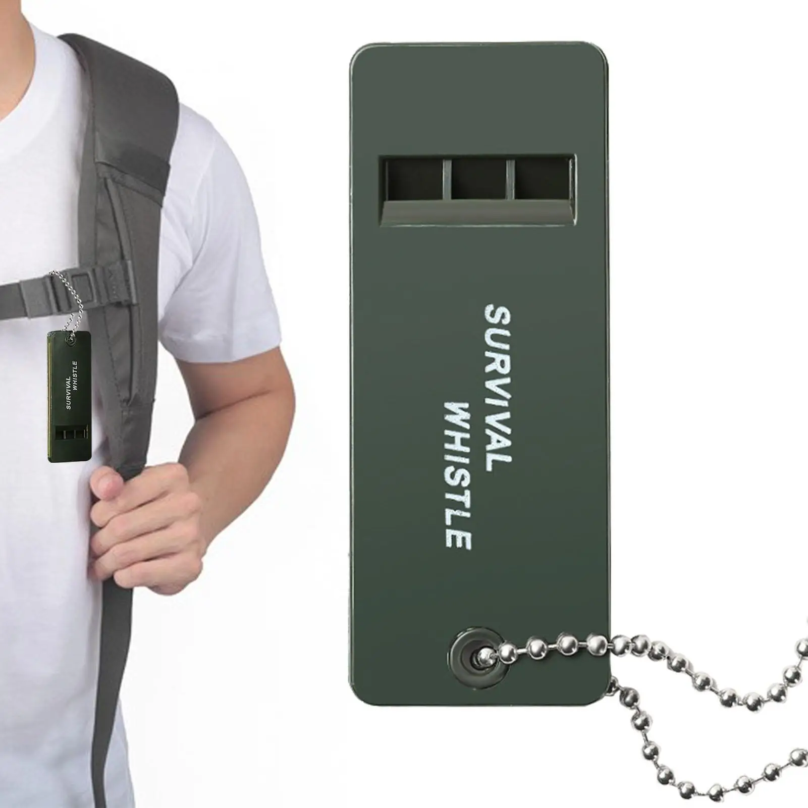 Camping Whistle Pet Training Whistle with Lanyard Lifeguard Safety Whistle for Outdoor Camping Hiking Hunting Fishing Tri Band