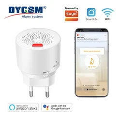 Tuya inteligentny dom Wifi czujnik gazu ziemnego palny gospodarstwa domowego inteligentny detektor alarmu wycieku gazu LPG ochrona przeciwpożarowa