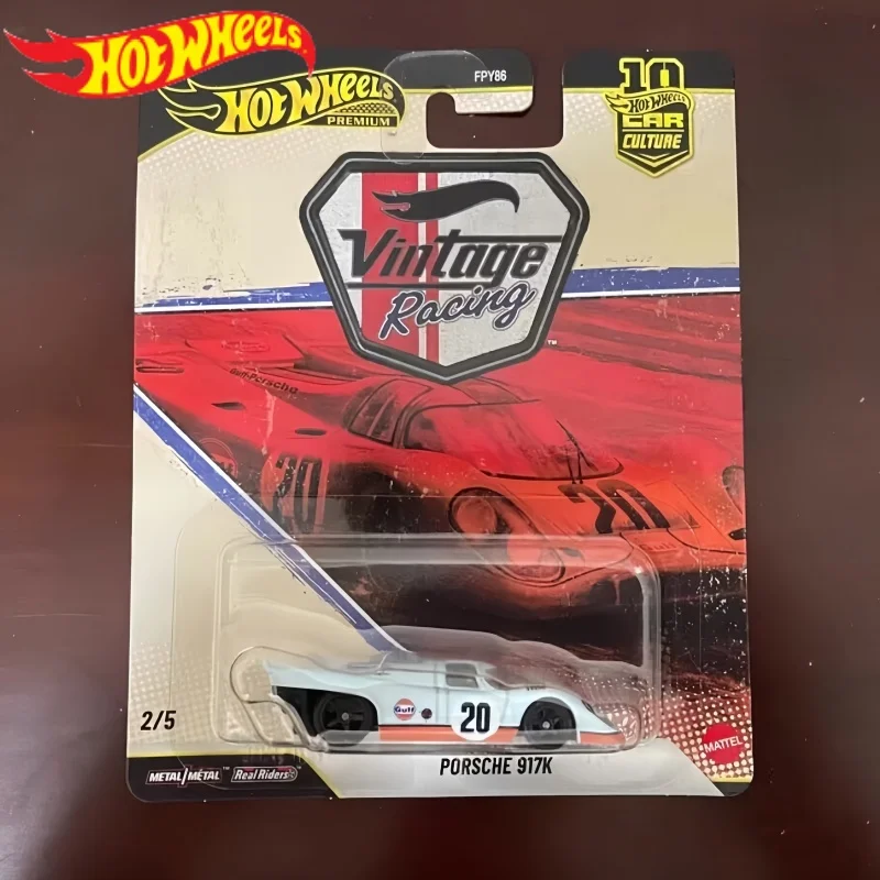

Hot Wheels Premium Series Car Culture FPY86 VR Vintage Racing Porsche 917K Ferrari 250 GTO Jaguar XJS Car Models Die-Cast Toy