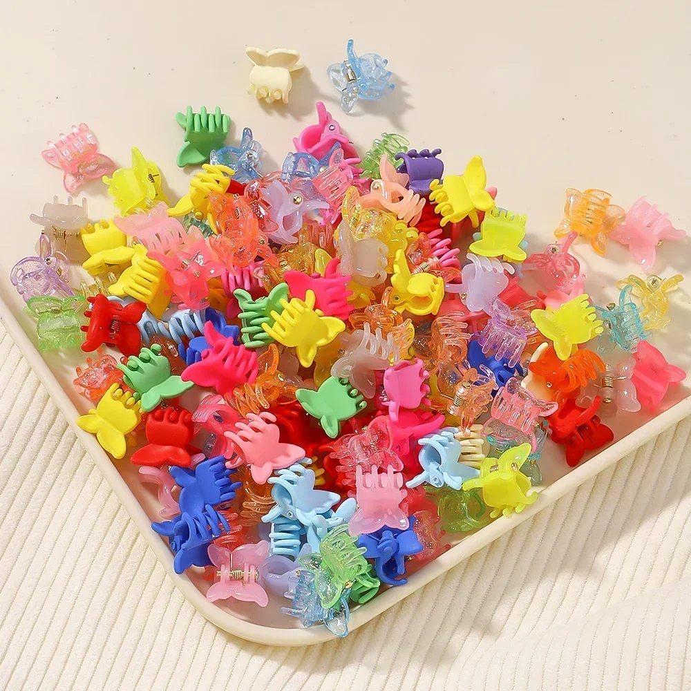 10/20/30Pcs New Colorful Butterfly Mini Hair Clip Claw Grip Barrettes Clamps Girls Hairpin Claw Clip Hair Styling Accessories