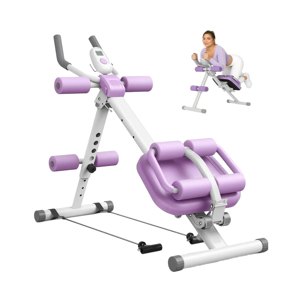 

Multifunctional Full Body Workout Home Gym Equipment Adjustable Abdominal Trainer Knee Back Protection Foldable Ab Sit Bench