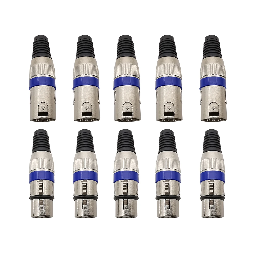

10 шт. 3-контактный разъем XLR, штекер/разъем, гнездо XLR, аудиокабель для микрофона, ремонт DIY, тип пайки, разъемы XLR