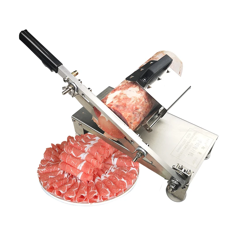 

Household 304 stainless steel mutton roll slicer Manual small fat beef barbecue frozen meat slicing machine