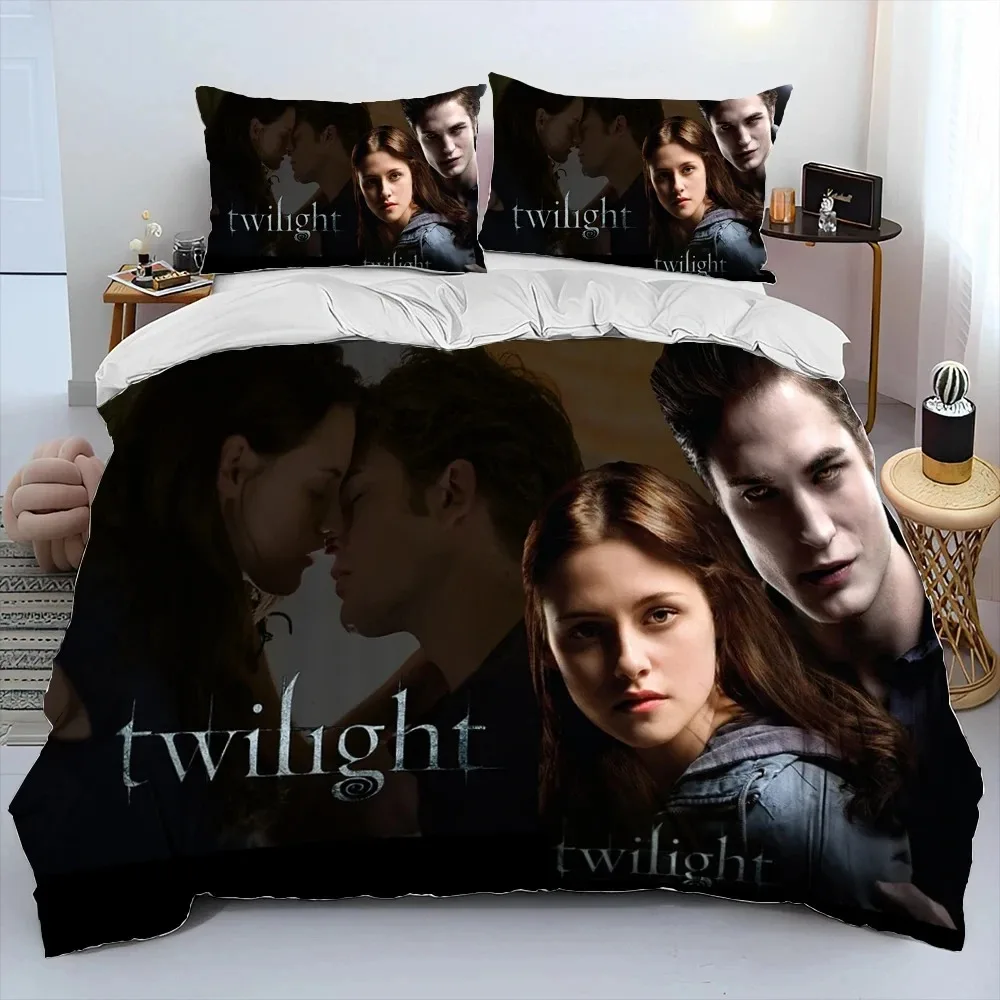 3D The Twilight Saga HD Printed Comforter Bedding Set,Duvet Cover Bed Set Quilt Cover Pillowcase,king Queen Size Bedding Set Boy