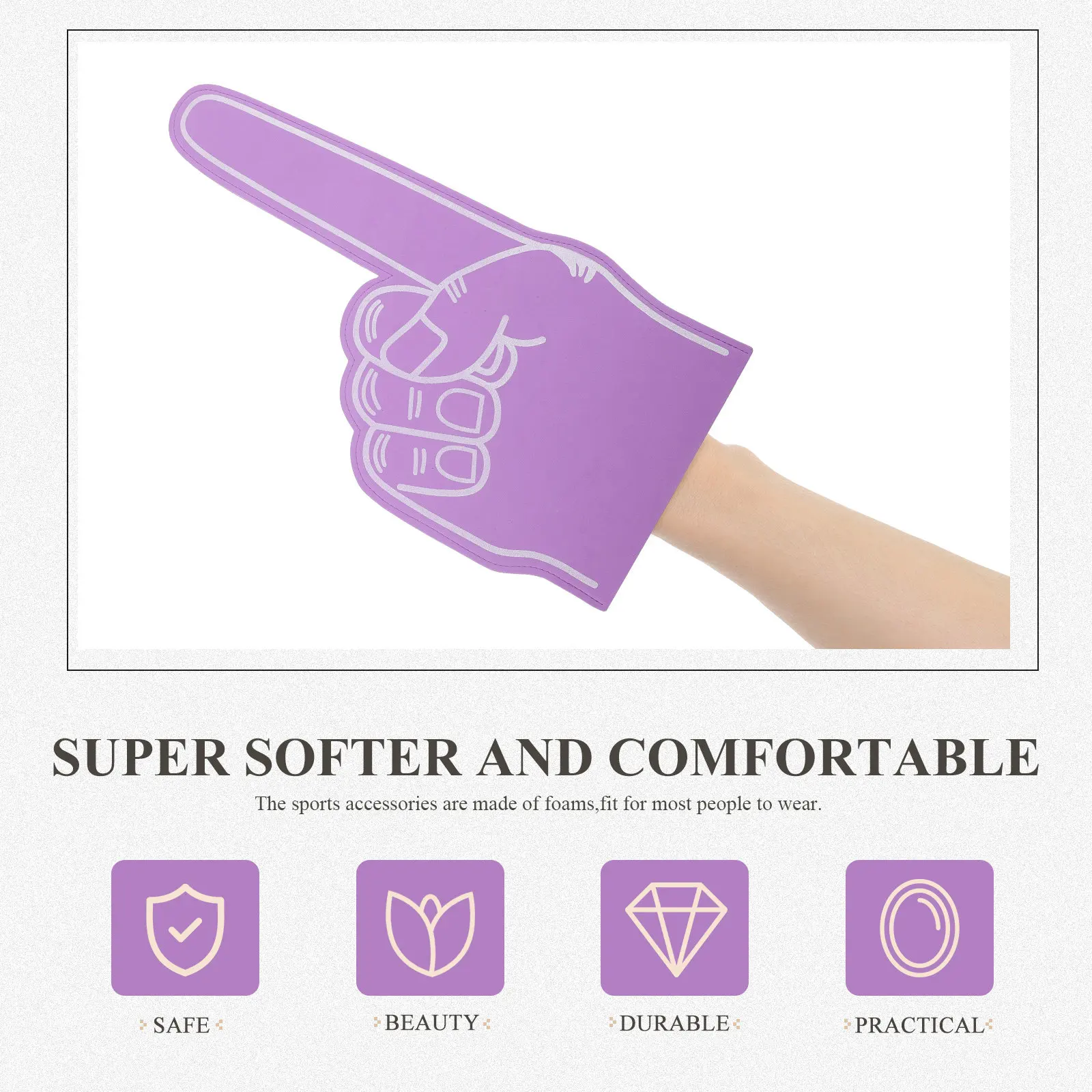 3Pcs Foam Fingers Creative Cheerleading Hands Noise Makers Sports Event Props Party Accessories Supplies