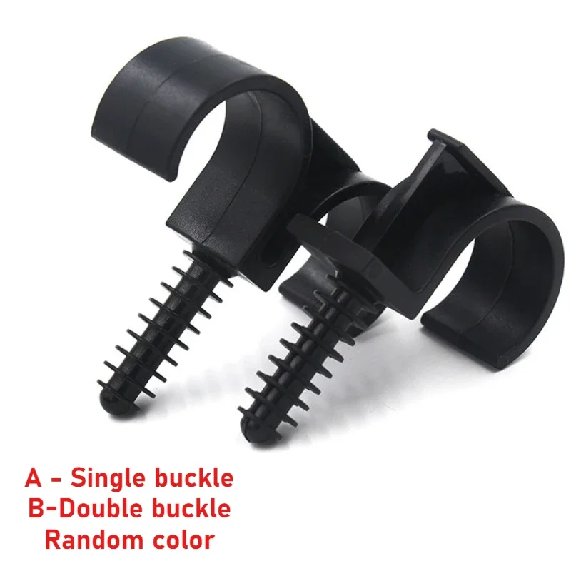 20 piezas 16/20mm tubo simple y doble cuerno de oveja hebilla en forma de U tornillo decoración de pared fijación piscina planta crecimiento familia