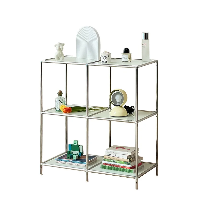 

Stainless steel metal shelves, modular cabinets, storage and display cosmetics display shelves