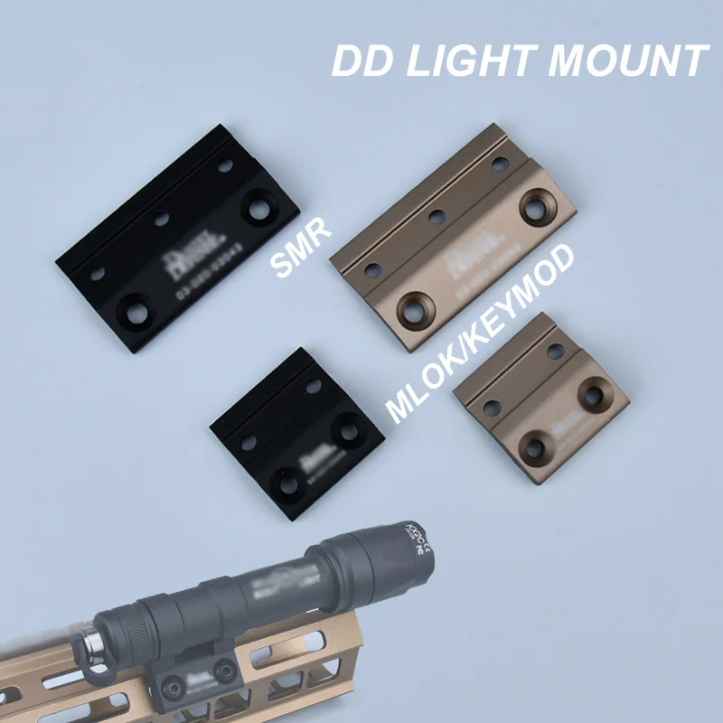 Tactical Airsoft DD Base in metallo Fit Surefir M300 M600 torcia Keymod MLOK SMR Mount arma caccia Light Mount accessori