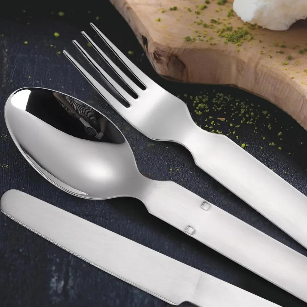 4Pcs Cutlery Set 304 Stainless Steel Knife Fork and Spoon Cutlery Set Camping Cutlery Outdoor Travel with Bottle Opener - view 4