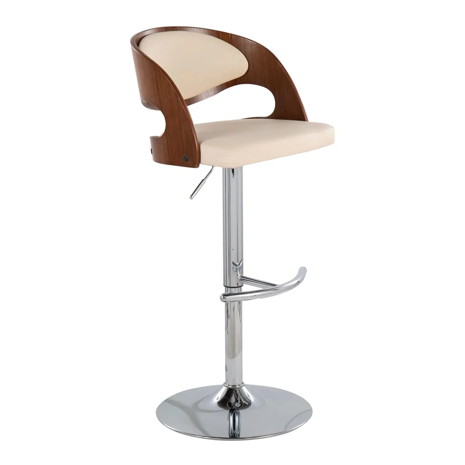 Adjustable Swivel Bar Stools Set of 3, Chrome Metal Counter Height Barstools for Kitchen Island, Customized - view 3
