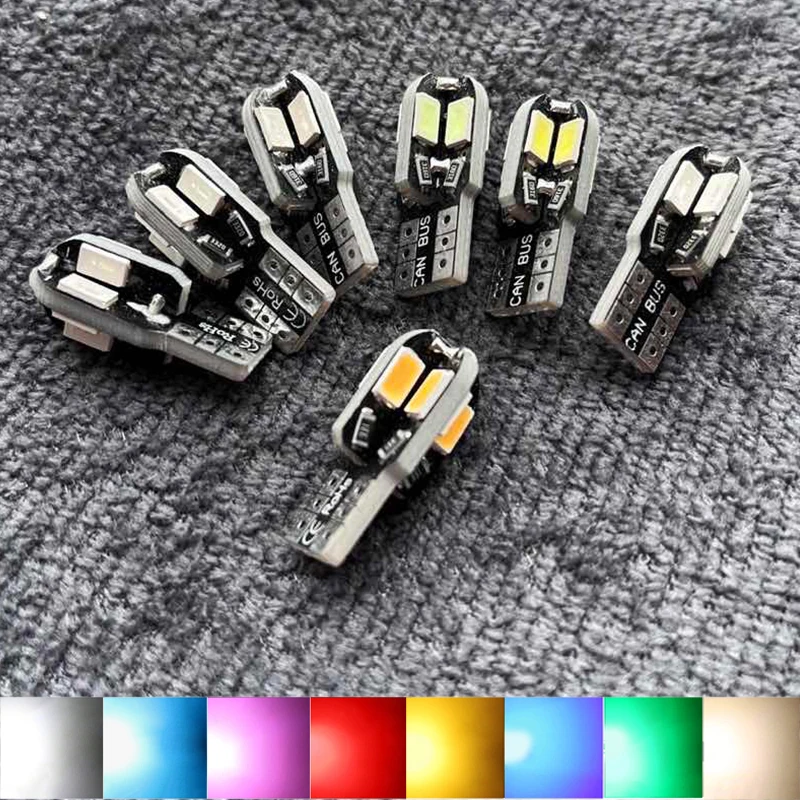

T10 W5W Led Canbus No Error Car Interior Side Light 5W5 12V 5W Auto License Plate Lamp Bulb Dome Read Light White Blue Red Amber