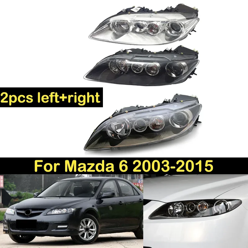 Headlight for Mazda 6 Mazda6 2003 04 05 06-2015 front bumper headlight headlamp assembly head light head lamp