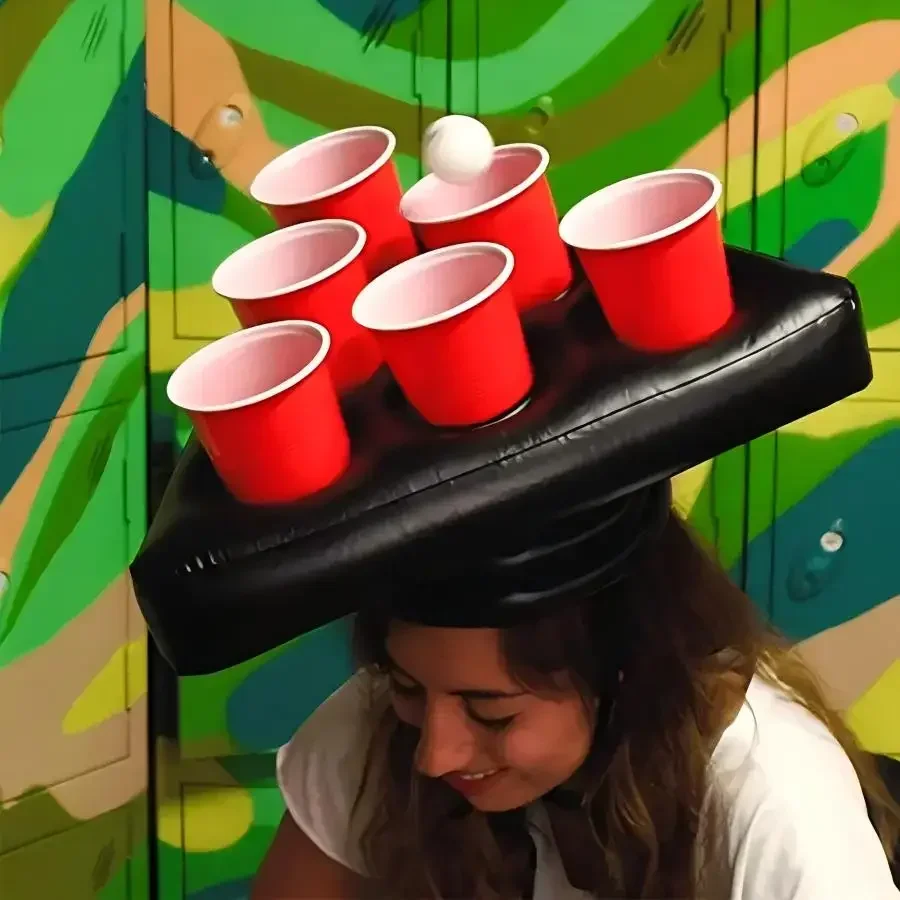 

nflatable Beer Cup Ring Toss Game,Fun Outdoor Party Game for Family Gatherings & Bar Parties,PVC Material,No Batteries Required