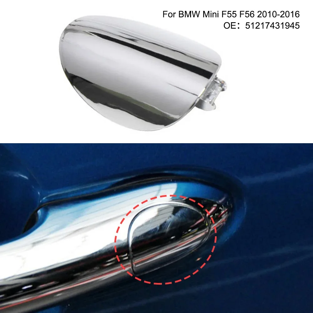 1 Pc Car Door Handle Lock Key Hole Cover Trim Cap ABS Chrome For Cooper F55 F56 2013-2019 51217431945 3.8x2.4cm Exterior Parts