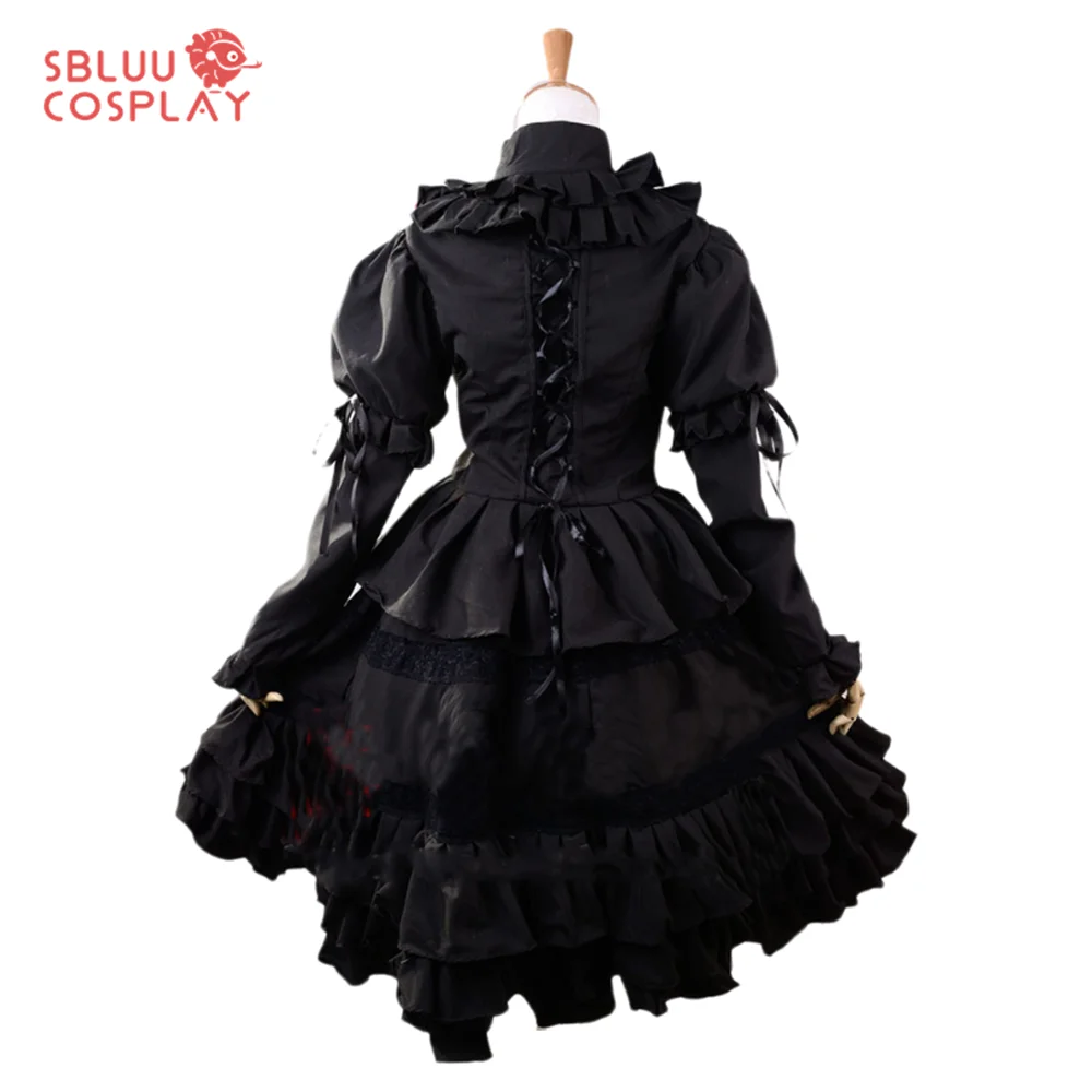 SBluuCosplay Tokisaki Kurumi Cosplay Costume Black Lolita Dress Date Outfit Halloween Outfit