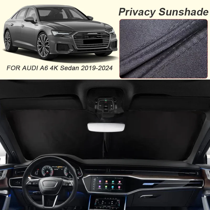 

Для AUDI A6 4K седан 2019-2024 автомобильные черные окна конфиденциальность солнцезащитный козырек анти-УФ теплоизоляция защитная крышка аксессуары для интерьера