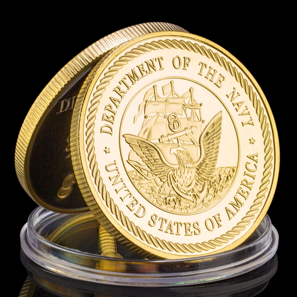 United States Delta Force Souvenir Gold Plated Coin Department of The Navy Collectible Challenge Coin Commemorative Coin