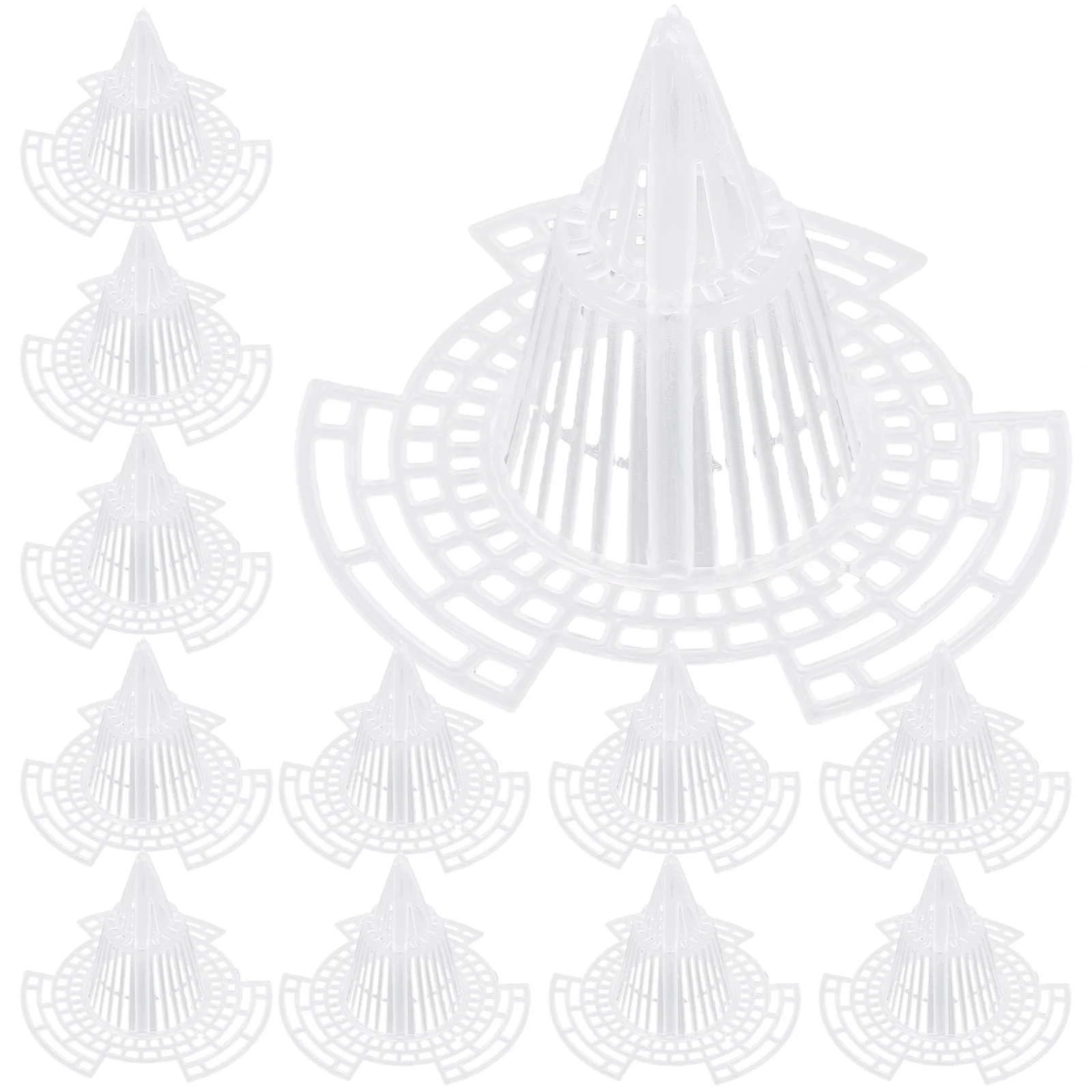 25 قطعة وعاء النبات المخروطي ثقب شبكة وسادة البلاستيك زارع إدراج لتصريف تدفق الهواء بونساي الزهرية أسفل وسادة مرشحات حديقة #6