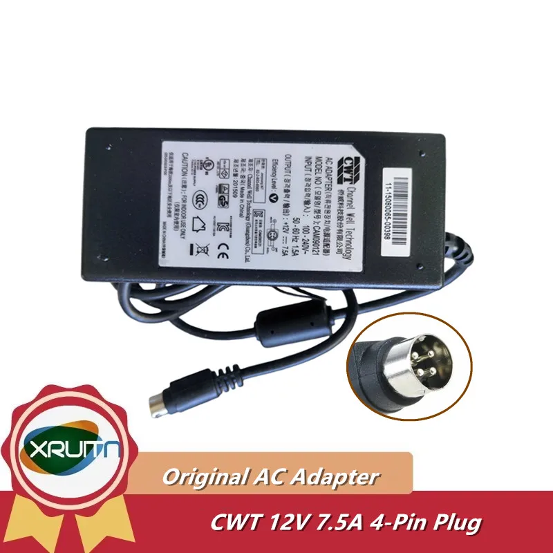 

Genuine CWT 12V 7.5A 4-Pin 90W 2AAL090F AC Adapter Charger CAM090121 For NETGEAR READYNAS ULTRA 4 RND-4B RNDU4000 Power Supply