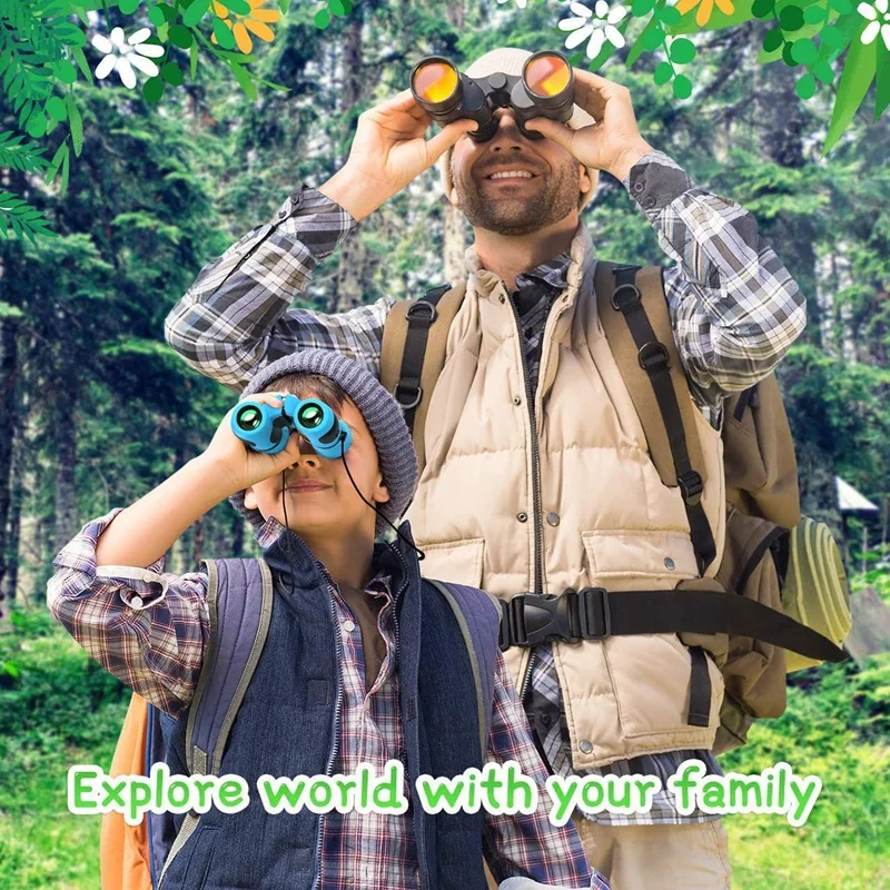 Binoculars For Kids High-Resolution 8X21 Small Compact Toy Binoculars For Outdoor Toys 3-12 Year Old Kids Gift