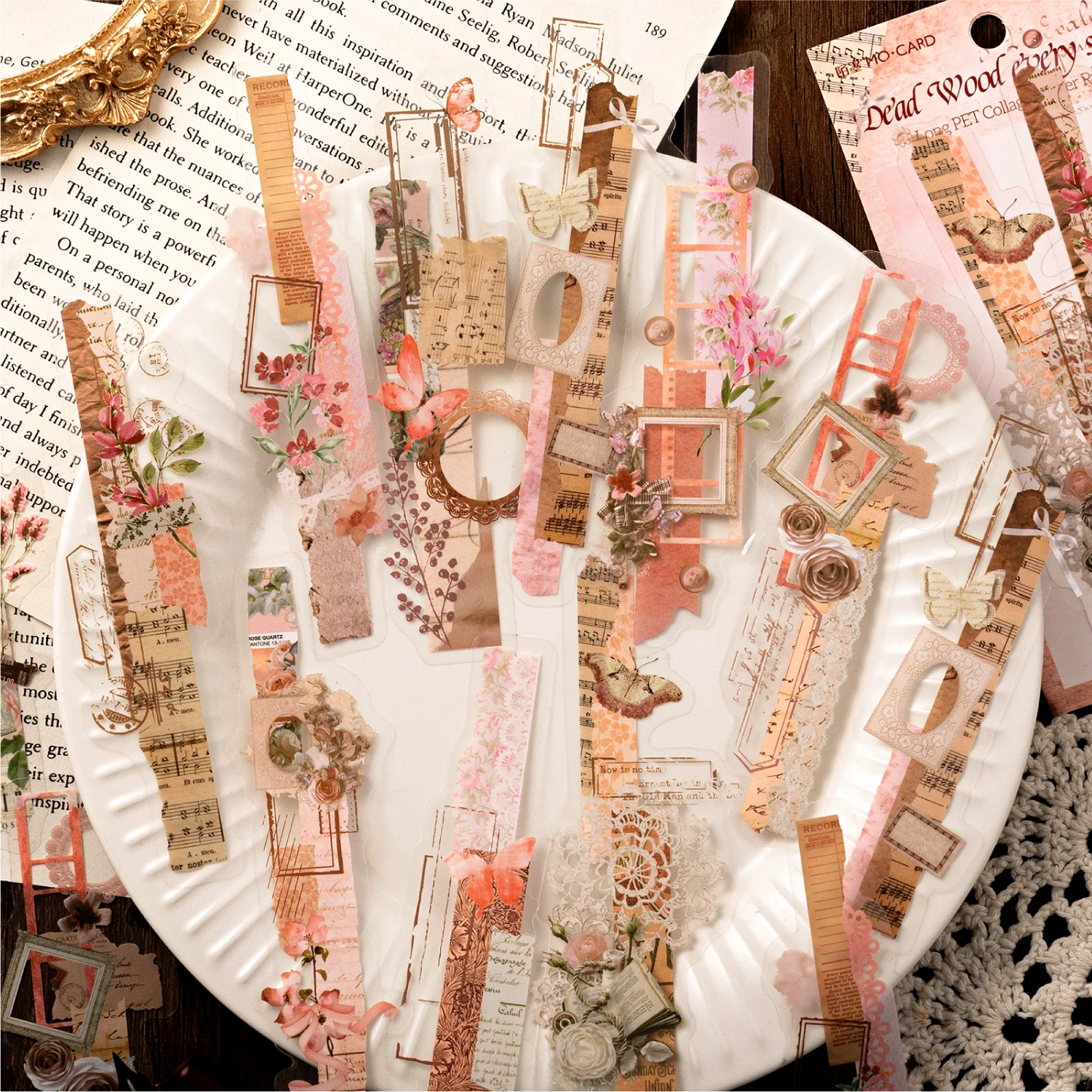 6 Stile 20 stücke Papier Labor Serie Haustier Material dekorative DIY Tagebuch Album Scrap booking Material Junk Journal liefert