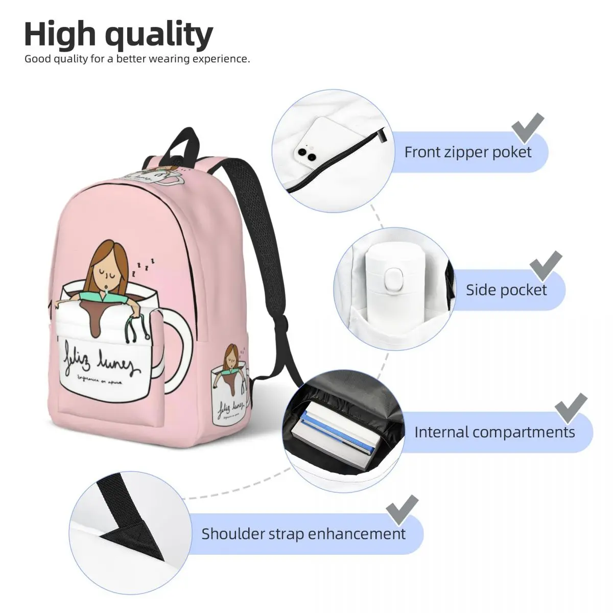 Mochila deportiva de lona para adolescentes, morral escolar de primaria, escuela secundaria, Enfermera, medicina médica