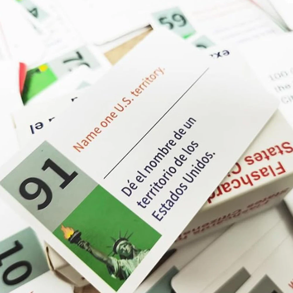 100 USCIS Questions and Answers Flashcards Naturalization Test Study American Civics US Citizen Test Flash Cards