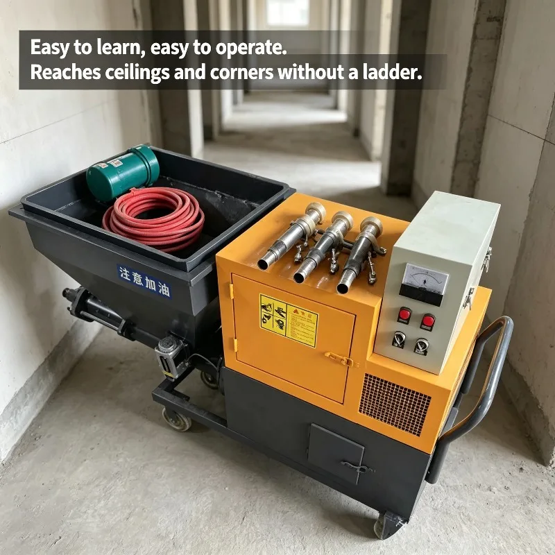 High-pressure Cement Mortar Spraying Machine for Construction Concrete Mortar Injection Wall Plastering Machine Factory Price