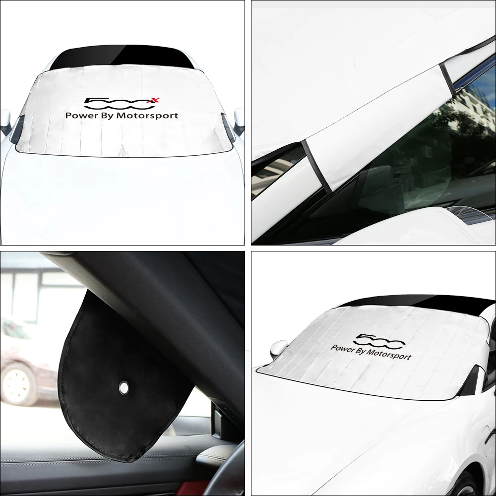 Car Front Windshield Sunshade Cover Anti-UV Sunshield Shield Car Accessories For Fiat 500 500C 2012 500X 500L Abarth 695