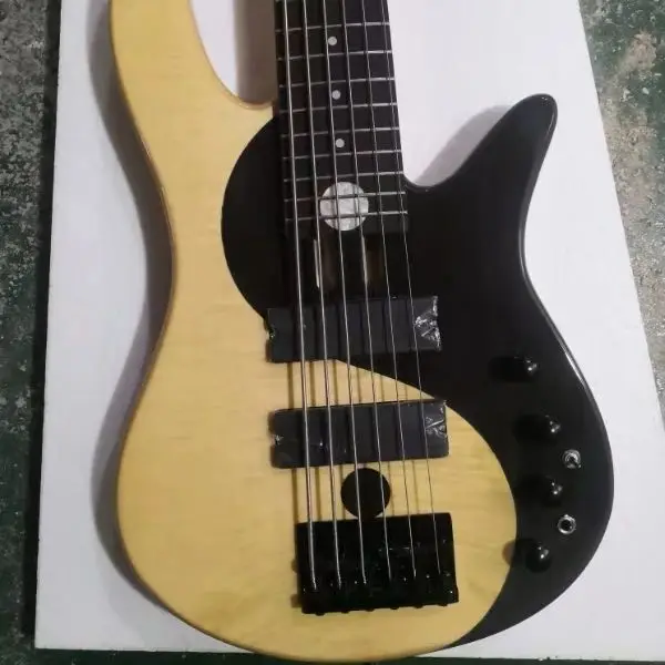 5-string butterfly bass split connection, Yin and Yang face body alder, maple track, rosewood fingerboard, EMG bass special pick