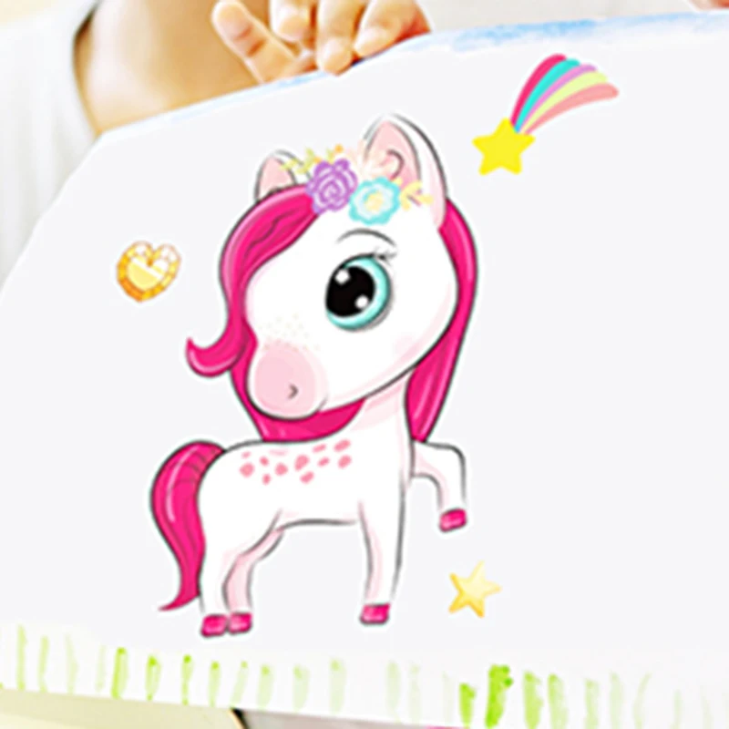 12Sheets/Set Cartoon Unicorn Make A Face Assemble DIY Sticker Children Handmade Creative Kawaii Stickers Decoration Supplies