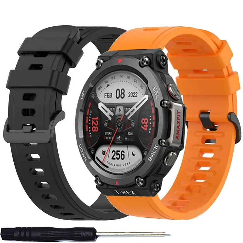 Miękki pasek silikonowy do Huami Amazfit T-REX 2 inteligentny pasek do zegarków bransoletka sportowa do Xiaomi Amazfit T-REX/T Rex Pro 2 nadgarstek Correa