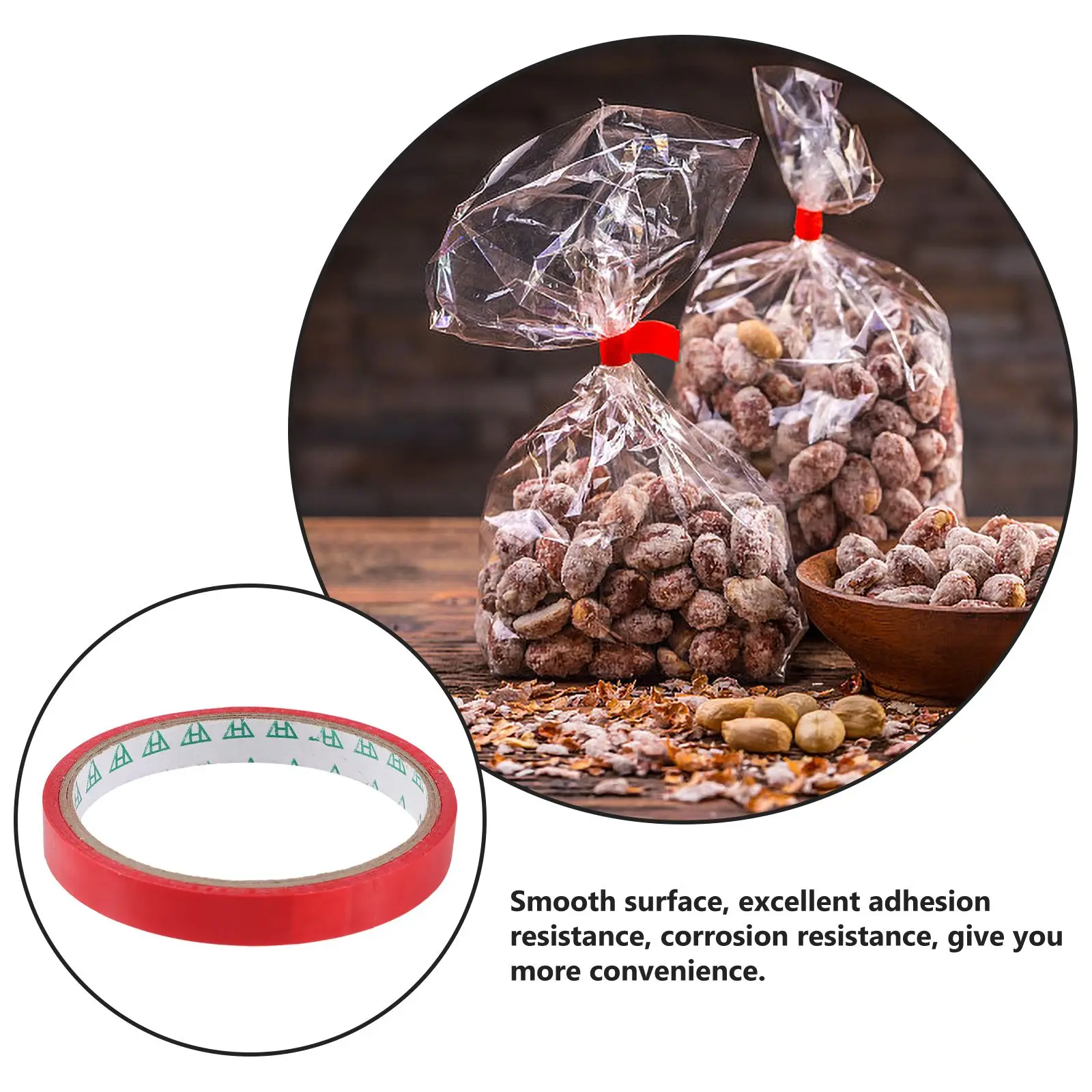 12 Pcs Window Sealing Tape Bag Sealer Bopp Removable Packaging Tying Tapes Refills