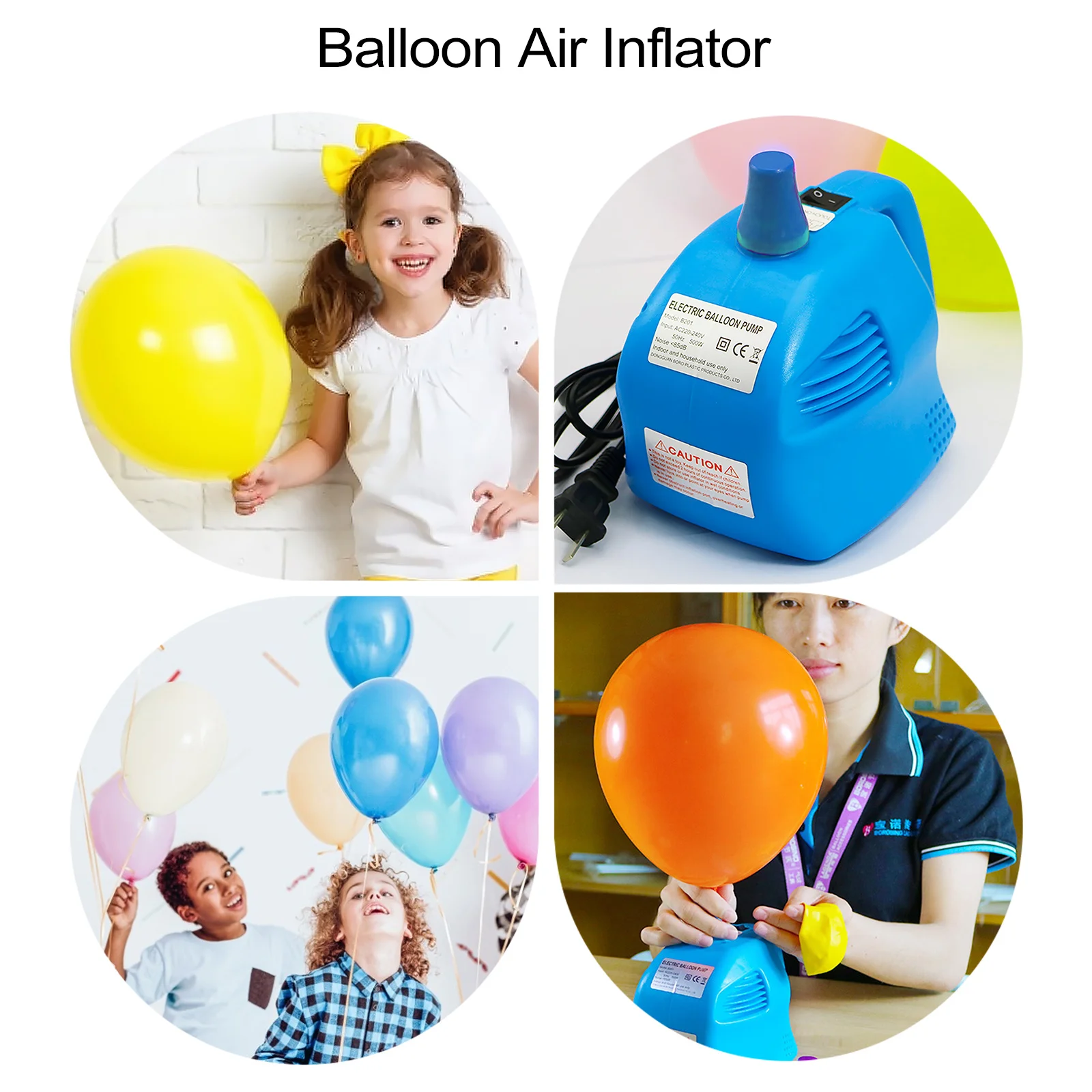 

1Pcs Electric Balloon Pump Portable Powerful ABS Material Single Hole Balloon Inflator Party Air Inflatable Pump Us Plug