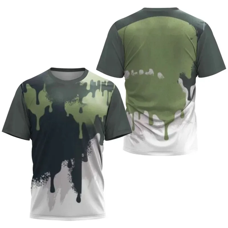 

Funny Tie-dye Men's T Shirt Fashion Simplicity Style Badminton Table Tennis Training Clothing Print Outdoor Sports Short Sleeve