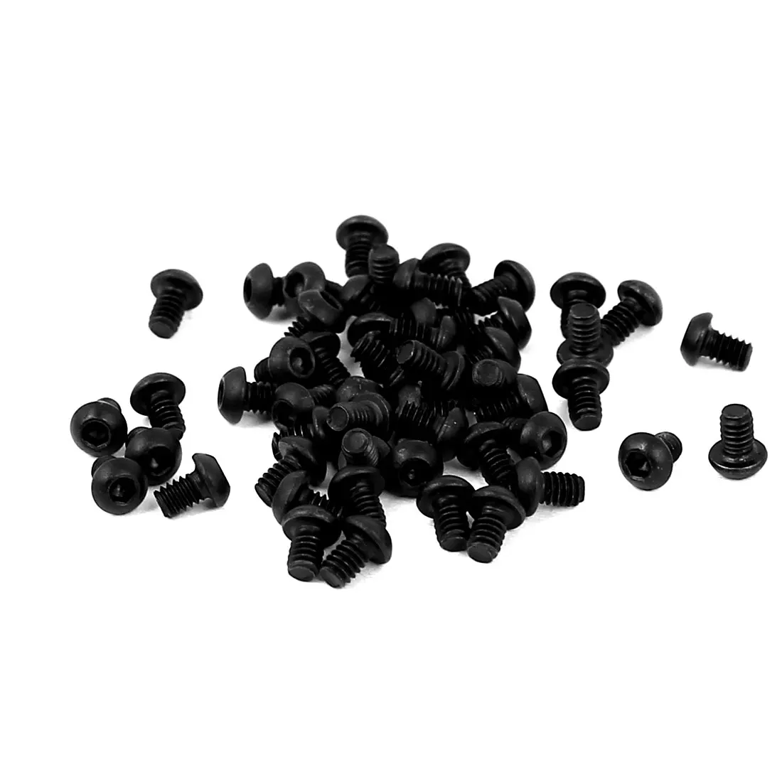 

35-60pcs M2 M2.5 M3 M4 10.9 Alloy Steel Button Head Hex Socket Cap Screw Bolt Black