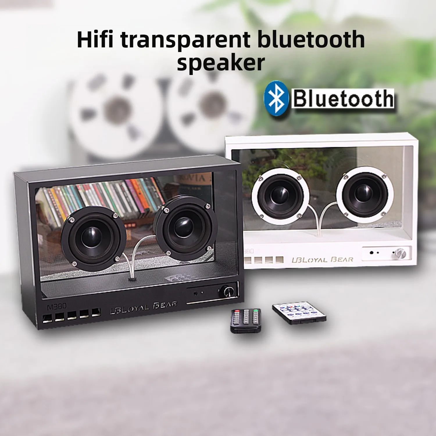 

2.0 Stereo Transparent Bluetooth Desktop Speaker Ideal Background Music Device For Private Rooms And Club Venues