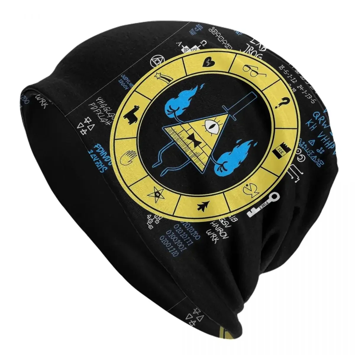 Bill Cipher Zodiac Warm Knitted Cap Hip Hop Bonnet Hat Autumn Winter Outdoor Beanies Hats for Unisex Adult