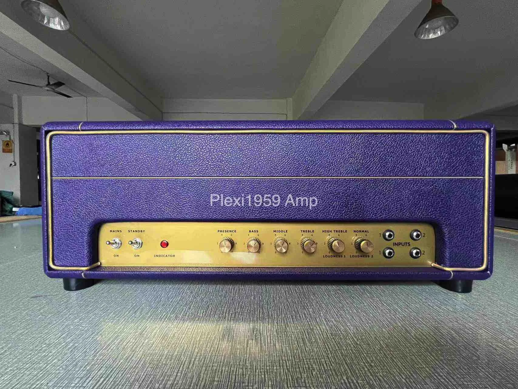 Plexi1959 Amp with Purple Color Hand-wired Guitar Amplifier Head with JJ Tubes