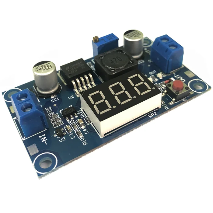 LM2596 DC-DC Adjustable Voltage Reduction Module with Voltage Meter Display