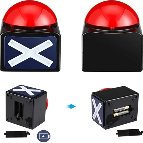 Imagen 2 del producto Botón de alarma de zumbador de respuesta de juego con luz de sonido Trivia Quiz Got Talent Buzzer