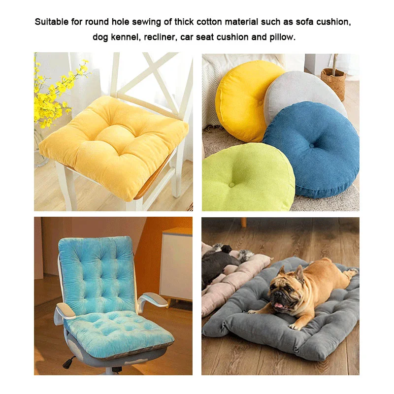 Green cloth throw pillow prototype pet home back round hole sofa thick material lifting 15mm throw pillow sewing machine