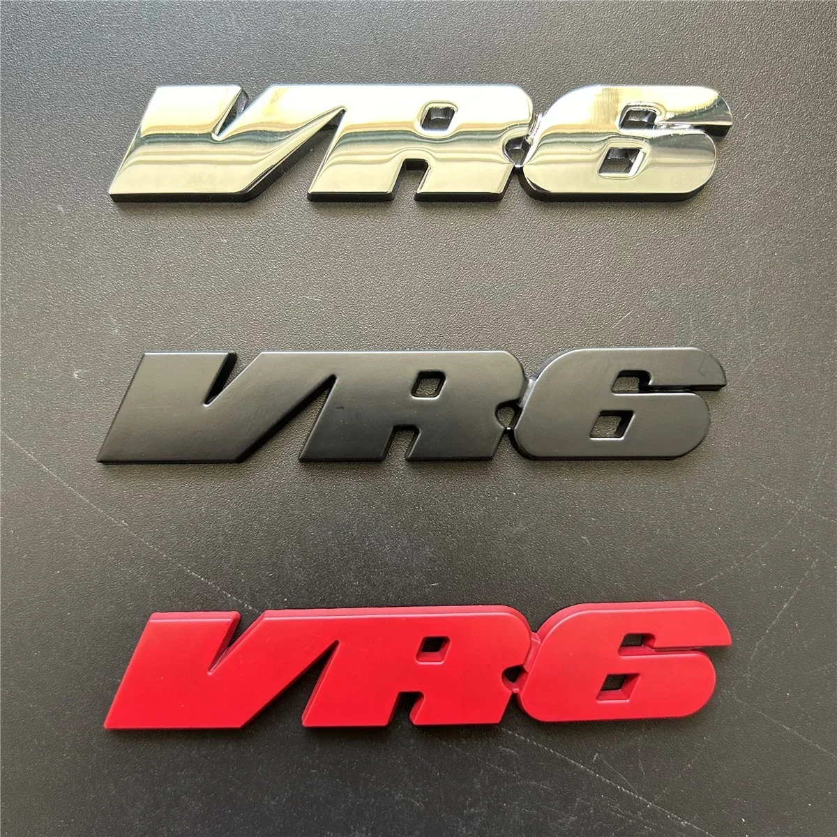 Car Styling 3D VR6 Metal Chrome Zinc Alloy Emblem Body Badge Sticker for Volkswagen Golf R32 Passat CC R36 GT Touareg Phaeton