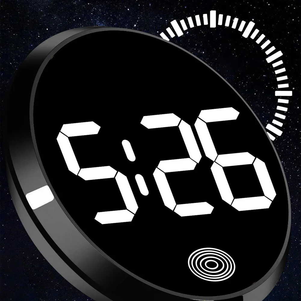 Car Clock Luminous Touch Type Timer Vehicle Watch Novelty Clocks Auto Interior Trim Clock For Most Cars ABS Black