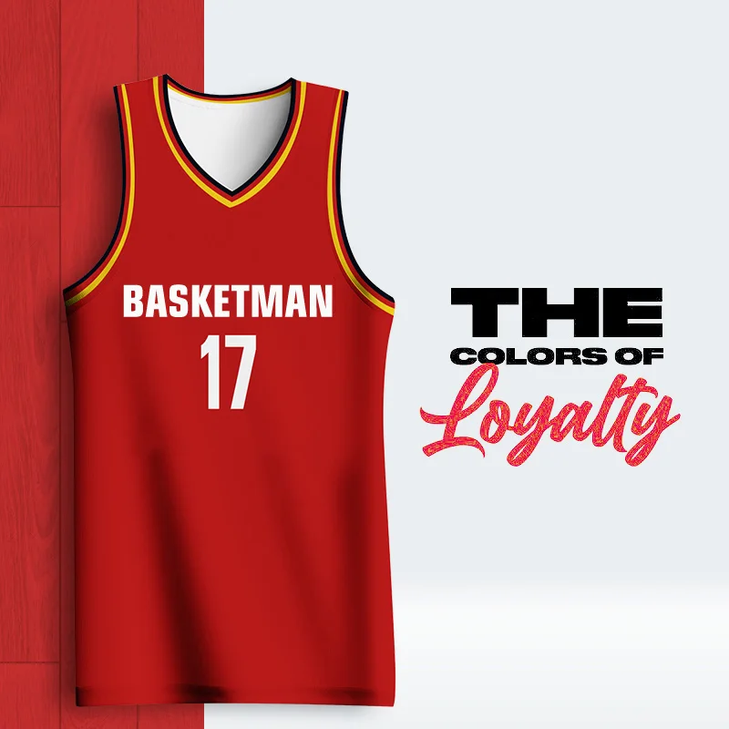 BASKETMAN Basketball Jerseys For Men Full Sublimation Printed Team Name Number Logo Jerseys Fitness Exercise Training Tracksuits